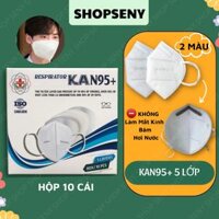 Khẩu trang N95 5 lớp kháng khuẩn cao cấp Khánh An hộp 10 cái mút đệm mũi cực êm không mờ kính KAN95 - XÁM