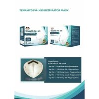 Khẩu trang N95 chính hãng Tenamyd FM, hộp 20 cái riêng lẻ, 225/hộp