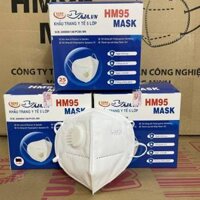 Khẩu trang N95 Hoàng Minh kháng khuẩn 95 siêu mềm 5 lớp dày dặn - Hộp 25 chiếc có van