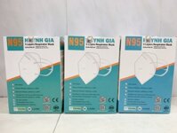 Khẩu trang N95 Huỳnh Gia trắng- đen 1 hộp 20 cái - TRẮNG - 3 HỘP