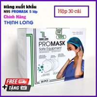 KHẨU TRANG N95 PROMASK 5 LỚP THỊNH LONG CHÍNH HÃNG- KHÔNG VAN - 1 HỘP 30 CÁI MÀU TRẮNG