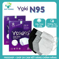 Khẩu trang N95 Yoki thời trang Combo Thùng 500C, Khẩu trang 5 lớp kháng khuẩn, lọc bụi mịn đủ màu