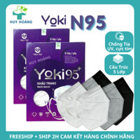 Khẩu trang N95 Yoki thời trang Thùng 500 Cái Khẩu trang 5 lớp kháng khuẩn, lọc bụi mịn, chống nắng