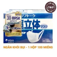 Khẩu Trang Nhật Unicharm 3D Mask SuperFit 100 Miếng - khẩu trang cao cấp