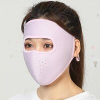 Khẩu trang ninja 2 lớp dày dặn vải cotton thông hơi thoáng mát chống nắng chống gió bụi thích hợp nam và nữ - Hồng 2 lớp