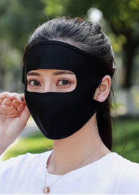 Khẩu trang ninja cam kết chống nắng cản tia UV - Đen