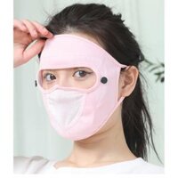 Khẩu trang ninja che kín mặt chống nắng chạy xe phượt hàn xì nam nữ - khau trang ninja chong nang - Hồng 1 lớp có kính
