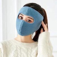 Khẩu trang Ninja dán gáy 2 lớp vải nỉ mềm mại thấm hút tốt chống nắng chống bụi chạy xe ôm khít vừa khuôn mặt nam nữ hè - Xanh