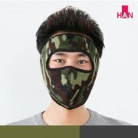 Khẩu trang ninja nỉ che kín mặt kín tai chống nắng chống gió lạnh mùa đông giữ ấm nam nữ - Rằn ri