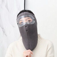 Khẩu trang ninja trùm kín mặt thêm kính bảo vệ mắt chống nắng chống gió bụi nắng hanh mùa đông nam nữ - Xám che cổ kính