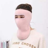 Khẩu trang ninja trùm kín mặt che tai chống nắng chống gió bụi vải nỉ dán sau gáy thích hợp chạy xe đi công trình - Rằn ri che cổ