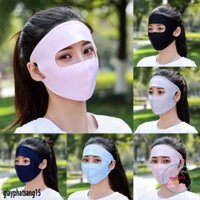 Khẩu Trang Ninja Vải Nỉ Dán Gáy bịt kín Mặt Tai,Chống Nắng Chạy Xe