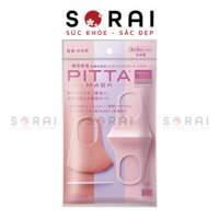 Khẩu trang Pitta Mask Nhật Bản lọc khói bụi 3 chiếc màu hồng