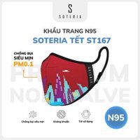 Khẩu trang thời trang Soteria Tết ST167 - N95 lọc 99 bụi mịn 0.1 micro - M &lt; 53kg