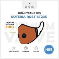 Khẩu trang thời trang Soteria Rust ST235 - N95 lọc hơn 99 bụi mịn 0.1 micro - L &gt; 53kg