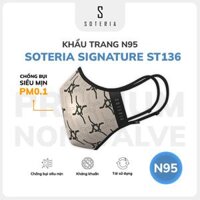 Khẩu trang thời trang Soteria Signature - N95 lọc 99 bụi mịn 0.1 micro - ST136 - M
