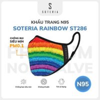 Khẩu trang thời trang Soteria Rainbow ST286 - N95 lọc 99 bụi mịn 0.1 micro - L &gt; 53kg