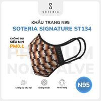 Khẩu trang thời trang Soteria Signature - N95 lọc 99 bụi mịn 0.1 micro - ST134 - S