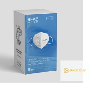 Khẩu trang trắng có van EFAS SA1510 (30 cái/ hộp)
