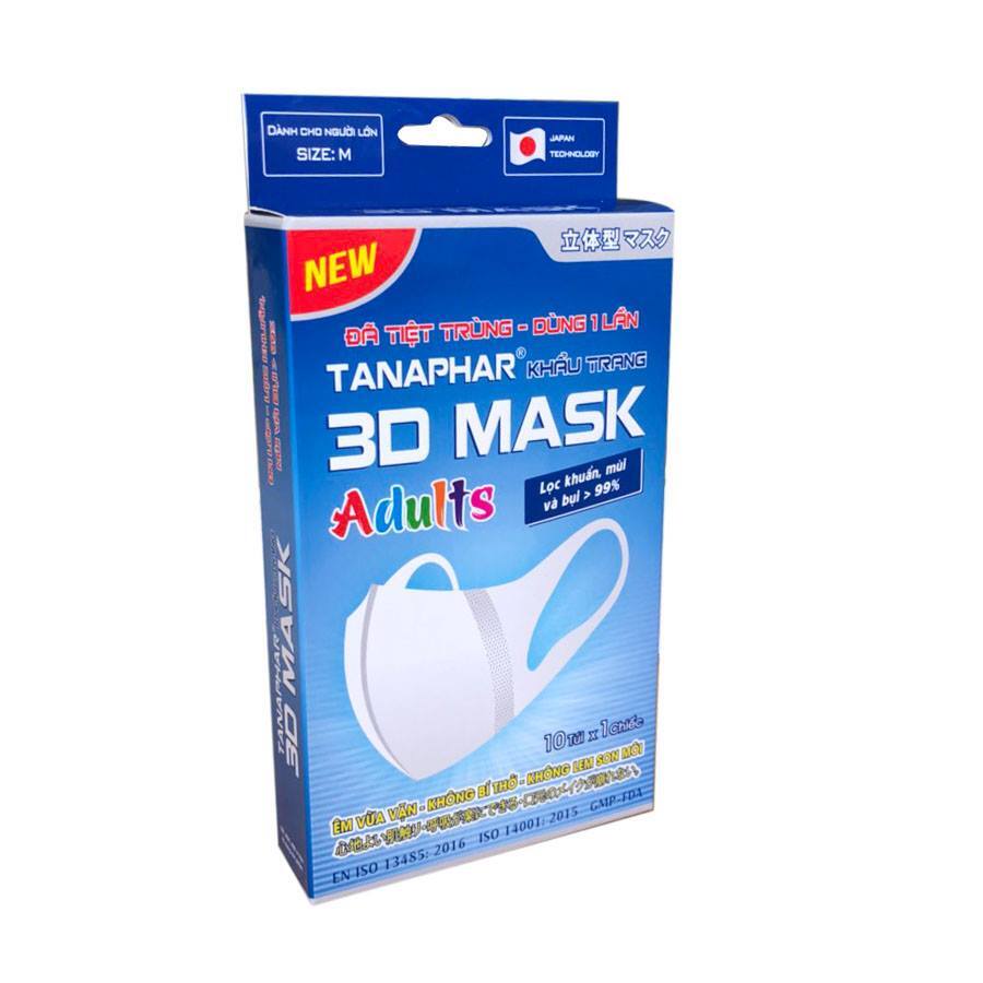 Khẩu trang trẻ em 3D Mask Tanaphar hộp 10 chiếc
