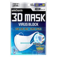 Khẩu Trang Unicharm 3D Mask Virus Block Ngăn Virus Gói
