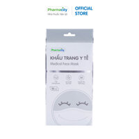 Khẩu trang y tế  3 lớp chất lượng cao Pharmacity lọc khuẩn trên 99 - Gói 10 cái - TRẮNG