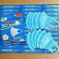 Khẩu trang y tế 4 lớp 5D MASK FAMAPRO NAM ANH kháng khuẩn cao cấp hộp 10 chiếc siêu vừa vặn, Không bí thở - XANH 5D THUN NA - 1 hộp 10 cái