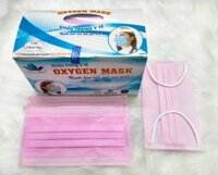 Khẩu trang y tế 4 lớp kháng khuẩn OXYGEN MASK SEN VIỆT GREEN LIFE đủ các màu xanh, trắng, xám, hồng, đen - HỒNG