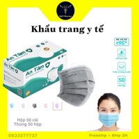 Khẩu trang y tế 4 lớp, lẻ 10 cái, 1 hộp 50 cái, kháng khuẩn, kháng virus Corona chuyên dụng cho bệnh viện, nhiều màu - 1 BỊCH-10 CAI - XÁM