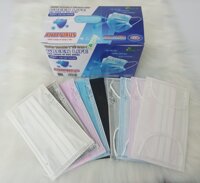 Khẩu trang y tế 4 lớp vải SMS kháng khuẩn GREEN LIFE SEN VIỆT đủ các màu xanh, trắng, xám, hồng, đen - GREEN LIFE HỒNG