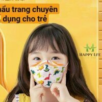 Khẩu trang y tế 4D trẻ em 4 lớp kháng khuẩn KF94 công nghệ Hàn Quốc (10 cái / túi) - Happy Life for You