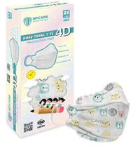 Khẩu Trang Y Tế 4D Trẻ Em Hình Mèo Npcare (H/20c)