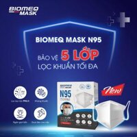 Khẩu trang y tế 5 lớp Biomeq Mark N95 lọc bụi mịn, không thấm nước - 10 chiếc