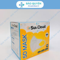 Khẩu trang y tế 5D Sun Cloud Màu Trắng và đen. khẩu trang ôm sát khuôn mặt(Hộp 100 Cái)