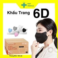 Khẩu trang y tế 6D AN Tâm, kháng khuẩn 4 lớp ,lẻ và sỉ, chống virus Covid-19 và bụi mịn - 1 HỘP-10 CÁI - ĐEN