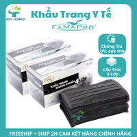 Khẩu trang y tế Famapro 4 lớp Thùng 500 Cái dày dặn kháng khuẩn, khẩu trang Farmapro chống nắng