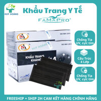 Khẩu trang y tế Famapro Thùng 500 cái 4 lớp dày dặn kháng khuẩn, khẩu trang Farmapro chống nắng