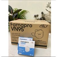 [Khẩu trang y tế Famapro VN95, Màu trắng] Thùng 500 chiếc khẩu trang y tế, 4 lớp kháng khuẩn