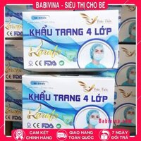 Khẩu Trang Y Tế Kháng Khuẩn 4 Lớp, Kháng Khuẩn, Lọc Khói Bụi Độc Hại.(HỘP 50 CÁI)