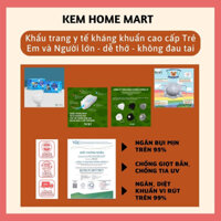 Khẩu trang y tế kháng khuẩn BV3T, Khẩu Trang 5 Lớp Cho Người Lớn Và Trẻ Em, Khẩu Trang 3D Hình Gấu - Kem Home Mart