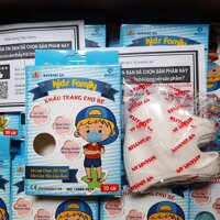 Khẩu trang y tế Khánh An Kids Family dành cho trẻ em từ 1 đến 12 tuổi - Trắng size S - 1 HỘP  10 CÁI