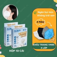 Khẩu trang y tế n95 kháng khuẩn 4 lớp vn95 hộp 10 cái An TâmATVN95O - VN95 Xám