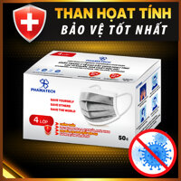 Khẩu Trang Y Tế Phamatech 4 Lớp  Cao Cấp Đặc Biệt Có Than Hoạt Tính và Kháng Khuẩn