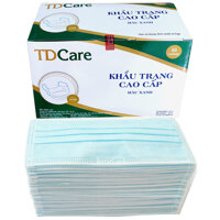 Khẩu Trang Y Tế TDCare 4 Lớp - Màu Xanh-Hộp 50 Cái