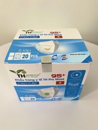 Khẩu trang y tế TH PRO MASK 5 lớp kháng khuẩn chống covid  hộp 20 cái hàng chuẩn công ty - KHÔNG VAN