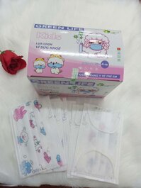 Khẩu trang y tế trẻ em kháng khuẩn GREEN LIFE đủ màu, đủ hình - CÓ CHỨNG NHẬN KIỂM ĐỊNH CHẤT LƯỢNG - hình gấu