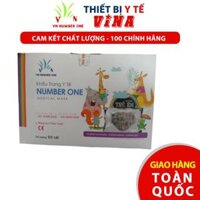 Khẩu Trang Y Tế Trẻ Em VN NUMBER ONE Hộp 50 Cái An Toàn Cho Hệ Hô Hấp Của Trẻ, Sản phẩm đạt chứng nhận CE Châu Âu - Hình cho bé trai