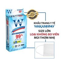 KHẨU TRANG Y TẾ WAKAMONO - 4 Lớp, Hộp 10 Cái - Lơn, Không bo viên