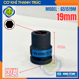 Khẩu tuýp 3/4 inch Kingtony 651519M