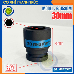 Khẩu tuýp 3/4 inch Kingtony 651530M